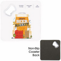 Square Bottle Opener Coaster